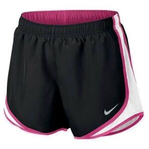 Nike Black and Pink Athletic Shorts